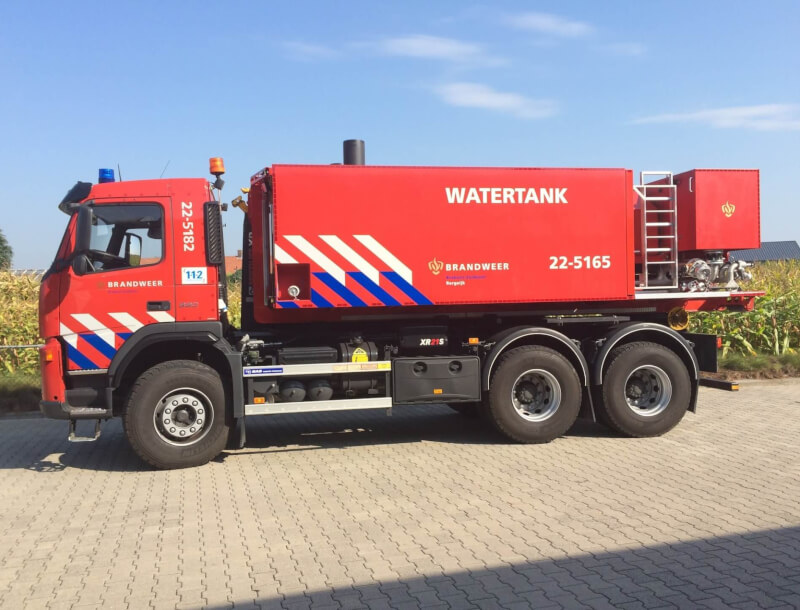 4a. Watertank op het voertuig Rechthoekig